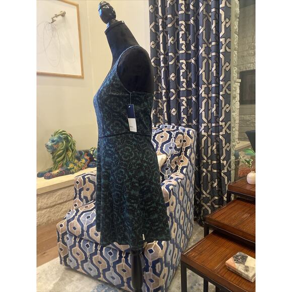 RVCA Women's L Sleeveless Silverleaf Dress Racerback New NWT Mini Fit Flare - Picture 2 of 5